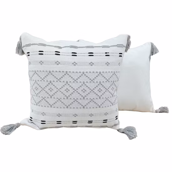 Wholesaler Outdoor Sofa Living Room Wave Grey Square Striped Lumbar Soft Texture Reversible Luxury Wrinkle Toss 24"X24" Inch Decoration Cushion