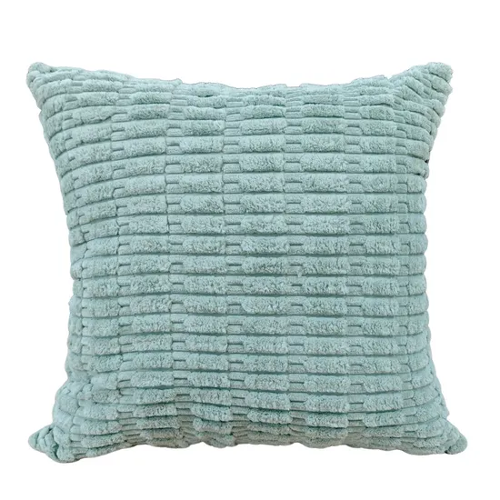 Wholesaler Outdoor Sofa Living Room Wave Grey Square Striped Lumbar Soft Texture Reversible Luxury Wrinkle Toss 24"X24" Inch Decoration Cushion